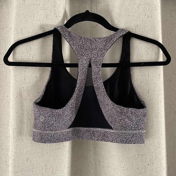 Lululemon Sports Bra. Purple, white and black speckles. - Picture 2 of 2